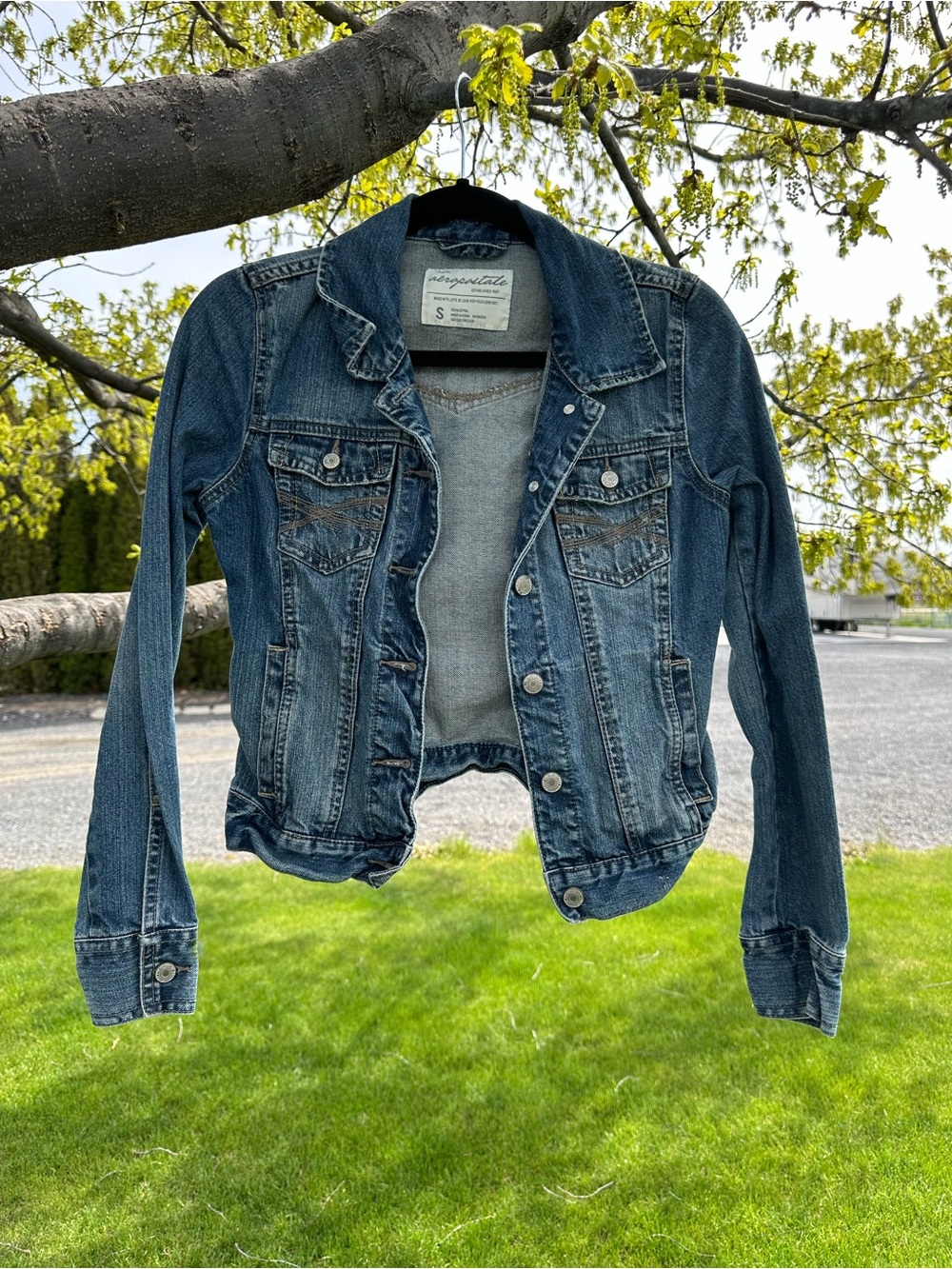 Aeropostale Women's Blue Denim Jean Jacket